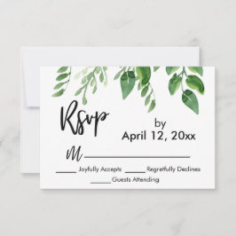RSVP Modern Handwrin Simple Greenerenery
