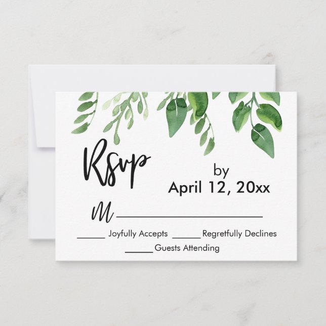 RSVP Modern Handwrin Simple Greenerenery (Anverso)