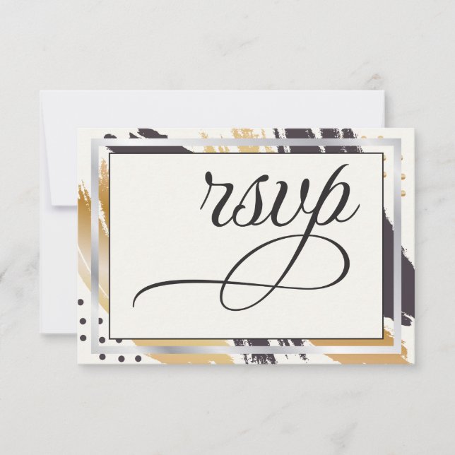 RSVP | Modernas pinceladas y tipografía (Anverso)