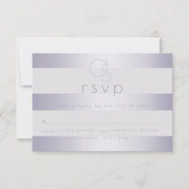 RSVP | Monograma de franjas de verano de plata vio