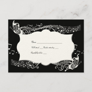 Rsvp negro de Fidelity de la música de la mariposa