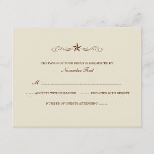 RSVP occidental blanquecina y marrón (NO FRONTERA)