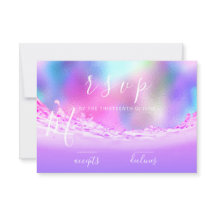 RSVP Olas Océano tropical Aqua Pastel rosa