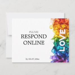 🌈 RSVP online LGBTQ pintado con boda de amor