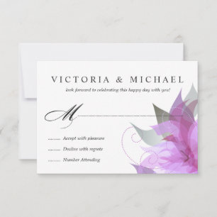 RSVP Orquídea Floral Púrpura de 2 caras