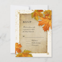 RSVP otoño otoño otoño caída deja elegante matrimo