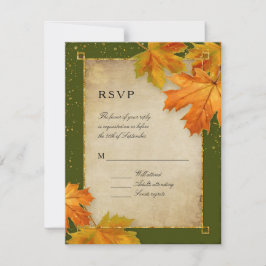 RSVP otoño otoño otoño caída deja elegante matrimo