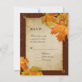 RSVP otoño otoño otoño caída deja elegante matrimo