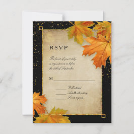 RSVP otoño otoño otoño caída deja elegante matrimo