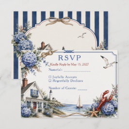 RSVP para Boda de Cabaña de Hortensias en Cabo Cod