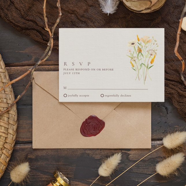 RSVP para Boda en el Jardín Botánico de Flores Sil (Wildflowers Botanical Garden Wedding RSVP)