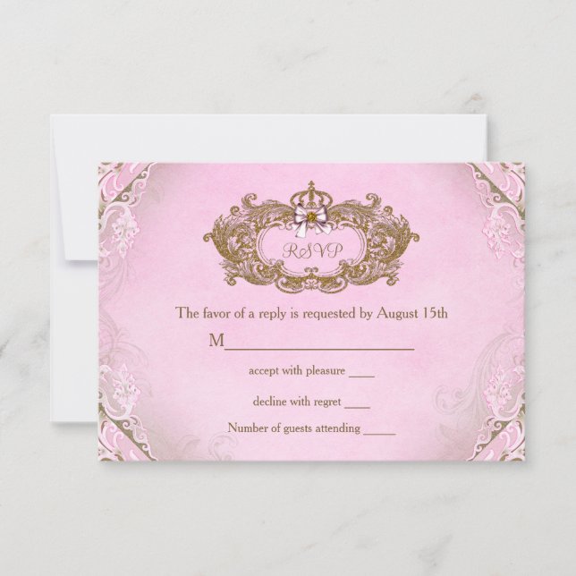 RSVP para Cumpleaños de Princesa Érase una Vez (Anverso)