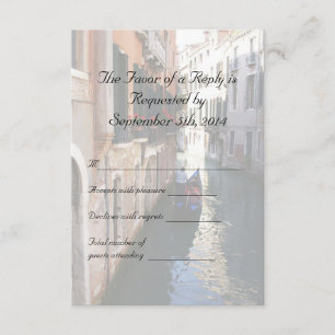 RSVP para la boda temática veneciana
