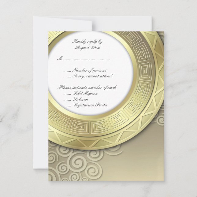 RSVP para la cena de bienvenida (Anverso)