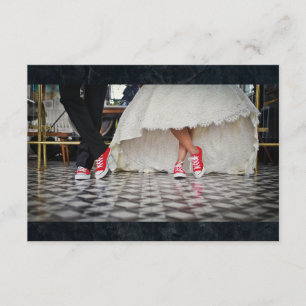 RSVP pareja de bodas de estilo Diner