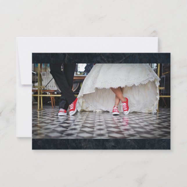 RSVP pareja de bodas de estilo Diner (Anverso)