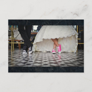 RSVP pareja de bodas de estilo Diner