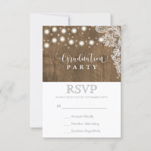 RSVP Partido Rústico de Graduación Ligera de Caden