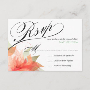 RSVP Peachy Naranja Floral Deluxe de dos lados