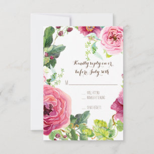 RSVP Peony Rosa Wreath Leaf Raspberr Moderno Simpl