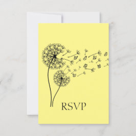 RSVP personalizada de las mariposas del reloj de D
