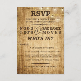 RSVP por comida boda, movimientos de danza mala