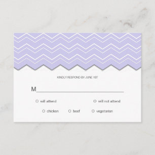RSVP Purple de la Lavanda de Chevron en negrita