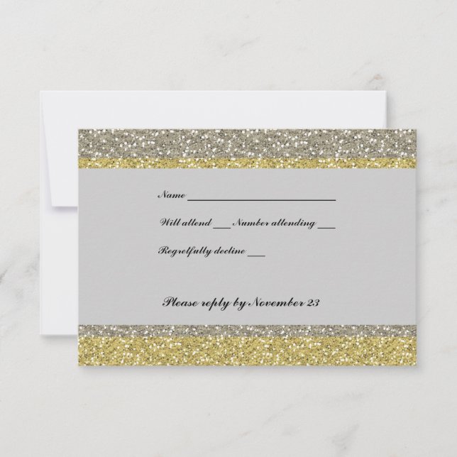 RSVP Purpurina de oro de plata de Fancy (Anverso)