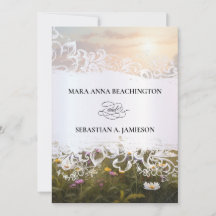 *~* RSVP QR AR31 Invitación a bodas de flores oxid