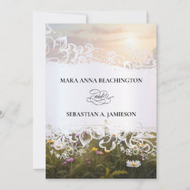 *~* RSVP QR AR31 Invitación a bodas de flores oxid