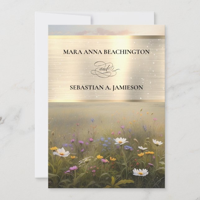 *~* RSVP QR AR31 Invitación a bodas de flores oxid (Anverso)