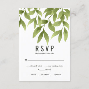 RSVP que susurra el verdor de la acuarela de los