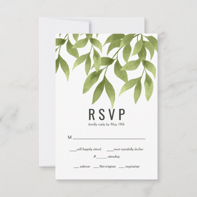 RSVP que susurra el verdor de la acuarela de los (Anverso)