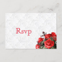 RSVP Red Rose Floral Boda