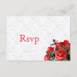 RSVP Red Rose Floral Boda