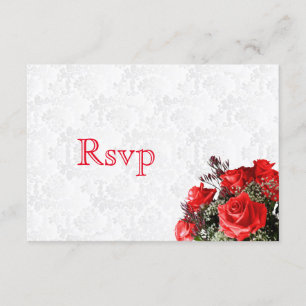 RSVP Red Rose Floral Boda