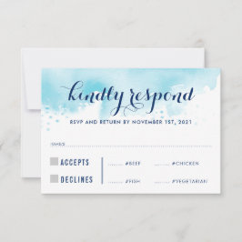 RSVP RESPUESTA RESPUESTA HORA acuática azul modern