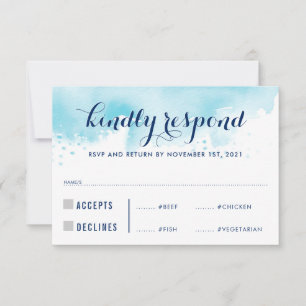 RSVP RESPUESTA RESPUESTA HORA acuática azul modern