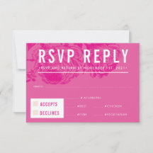 RSVP RESPUESTA RESPUESTA moderna elegante rosa flo