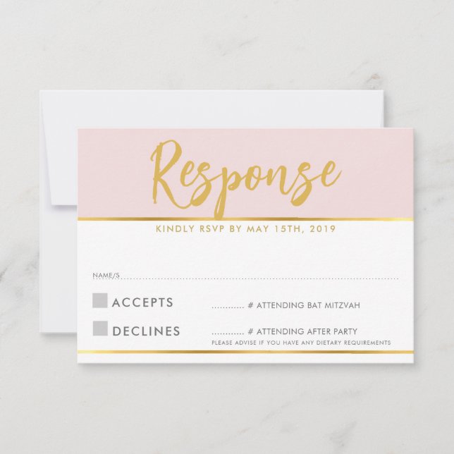 RSVP RESPUESTA TARJETA DE RESPUESTA PUNTOS de polk (Anverso)