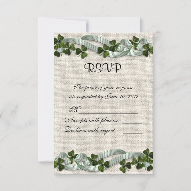 RSVP Ringen irlandés y shamrock (Anverso)