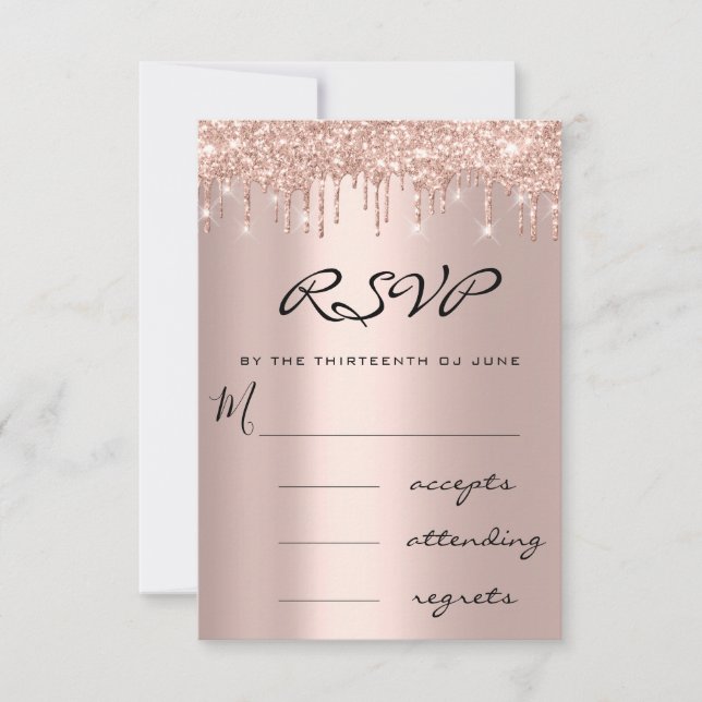 RSVP Rosa Azul Marino Goteo Simly Boda (Anverso)