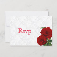 RSVP Rosa Roja Floral Boda