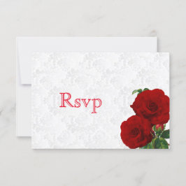 RSVP Rosa Roja Floral Boda