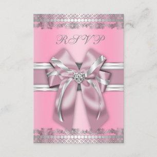 RSVP rosa y plateado con clase