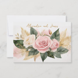 RSVP Rose de boda