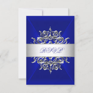 RSVP Royal Blue En La Fiesta De Cumpleaños De Plat