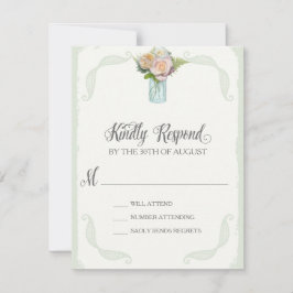 RSVP Rustic Mason Jar Rosas Script Typography
