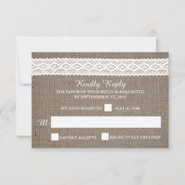 RSVP Rústica Burlap & Vintage White Lace