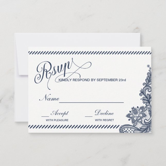 RSVP Rústica de Denim y Lace (Anverso)